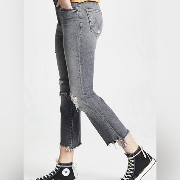 MOTHER Denim - MOTHER The Hustler Crop Step Chew Jeans